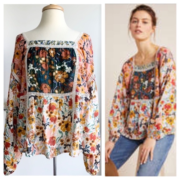 Anthropologie Tops - NWT Anthropologie Maeve peasant blouse top size L